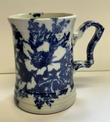 Buy Vintage Elijah Cotton Nelson Ware Flow Blue Floral Ironstone Mug Tankard Jug #1 • 23.25£