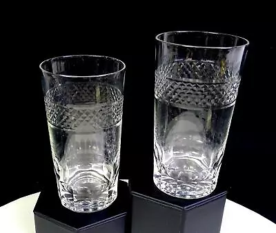 Buy Tipperary Irish Crystal Bristol Pattern 2Pc 5 1/8  Highball Tumblers 1993-1997 • 58.22£