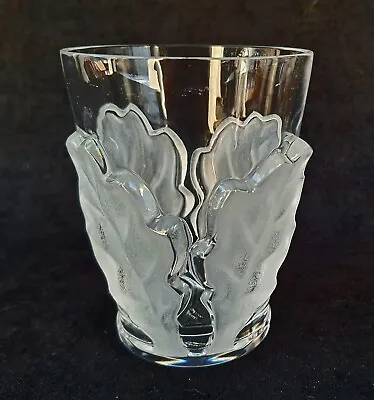 Buy Lalique Chene Oak Leaf Vase Or Double Old Fashioned Glass Tumbler Made In France • 136.02£