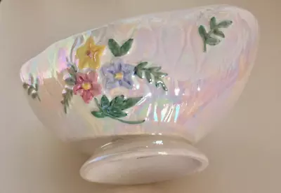 Buy Vintage Maling Pearlised Glaze Lustre Fan Posy Vase • 18£