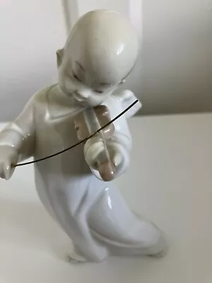 Buy Lladro Naofigure 4536 Angel Asian Boy Playing Violin With Bow  6” Tall Excellent • 15£