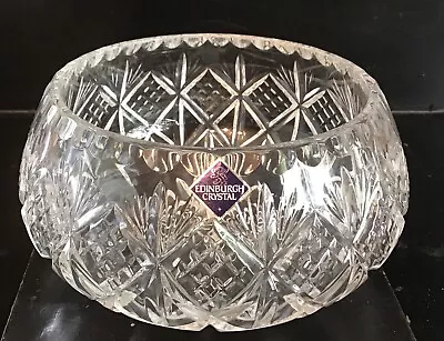 Buy Beautiful Vintage Edinburgh Lead Crystal Glass Heavy Fruit Bowl 8” Diameter • 12.75£