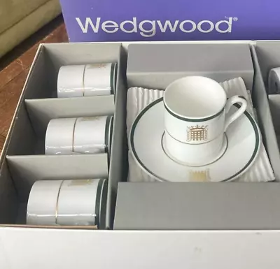 Buy Wedgewood Bone China Coffee Set (6 Cups, 6 Saucers, Boxed) • 99£