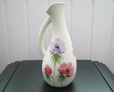 Buy Vintage Radford Pottery Jug Bud Vase Hand Painted Anemone Design 22 Cm Tall • 7.99£