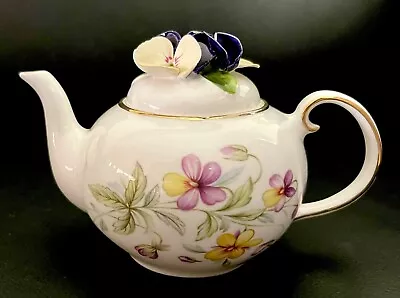 Buy Royale Stratford Country Cottage Teapot Collection Viola Tricolour, England • 60.57£
