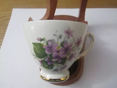 Buy Royal Sutherland Tea Cup & Saucer  Fine Bone English China-Violet Pattern (1A) • 4.61£