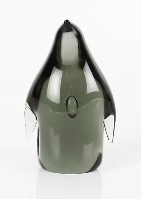 Buy Vintage Holmegaard Ole Winther Smokey Grey Colour Glass 'Zoo' Penguin • 94.99£