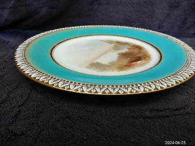 Buy Antique Porcelain Cabinet Plate (VGC+) C19th Hand Painted Scottish Loch Minton ? • 50£