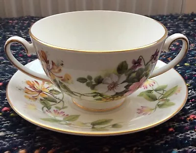 Buy Royal Grafton Fine Bone China Country Flowers Soup Coupe/  Cup & Saucer • 14.99£