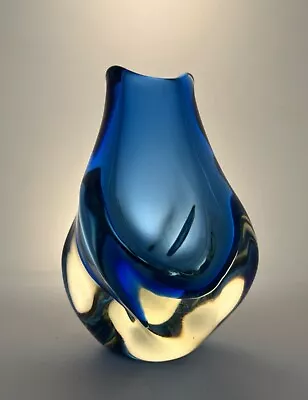 Buy Bohemian Miroslav Klinger Zeleny Brod Art Glass Vase • 27.50£