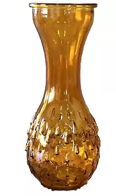 Buy Vintage Amber Orange Bulb Teardrop Hobnail Vase 9” Vase -Fenton?  Fall Perfect! • 11.18£