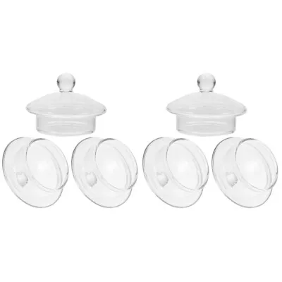 Buy  Set Of 2 Glass Teapot Top Jars Lids Soup Bowls With Handles • 14.19£