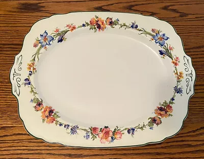 Buy WH Grindley & Co Platter Windsor Ivory England VTG Hand Painted  Gorgeous 16”x12 • 23.30£