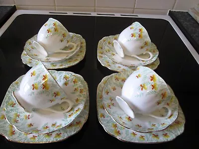 Buy ROYAL ALBERT CROWN CHINA Tea Trio Set C. 1930's X4 • 30£