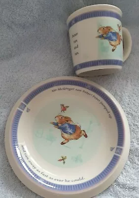 Buy Peter Rabbit Cup And Plate, Beatrix Potter Wedgewood Pottery 2001. New. • 10£