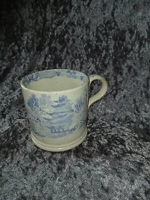 Buy Antique Welsh Pottery/Ynysmedwy? Blue & White Mug - Brosley Pattern • 19.99£