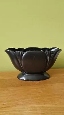 Buy Dartmouth Mantel Vase. Vintage Art Deco Ceramic Black With Frog. 10  Wide Large • 24.99£