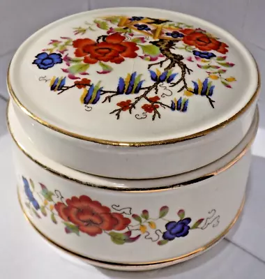 Buy Vintage TRINKET BOX & LID UK Sadler China Ceramic Floral Decoration  • 4.99£