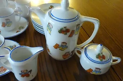 Buy PERFECT Antique Child Set Blue Mark China B B Germany Teapot Plates Cups Cream • 60.68£