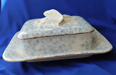 Buy Antique Sardine Box Lidded Serving Dish With Fish Finial REPAIRED • 14£