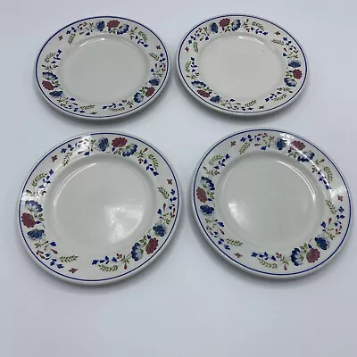 Buy BHS Priory Tableware Tea Side Plates X 4 Pink Blue Floral Pattern 17.5cm/7  • 21.99£