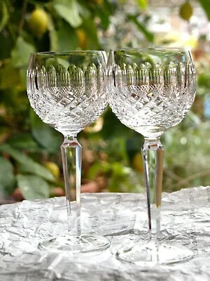 Buy Waterford Crystal Colleen Hock Wine Glass Pair Vintage Made In Ireland • 89£