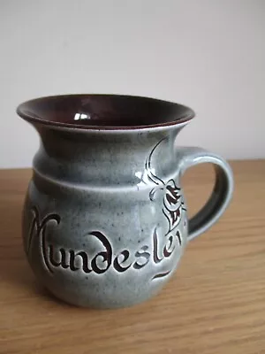 Buy MUNDESLEY Norfolk Studio Pottery Mug Tricia Francis Wroham Barns GREY VGC • 6.99£