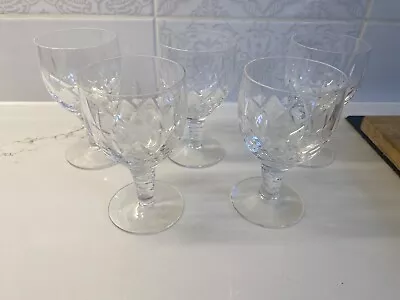 Buy Stuart Crystal Red Wine Small Claret / Aperitif Glasses X 5 • 18.99£