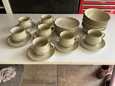 Buy Denby Coloroll Maplewood  Fine Stoneware. 4 X Cups, Milk Jug & Sugar Bowl • 29.99£