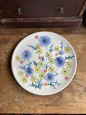 Buy Vintage RYE POTTERY MULTI FLORAL PLATE Hand Painted 1960s - 23cm • 9.99£