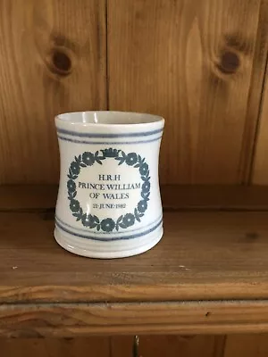 Buy Rye Pottery 1982 Birth Of H R H Prince William Of Wales 21 June 1982 Mug 3  Tall • 4.31£
