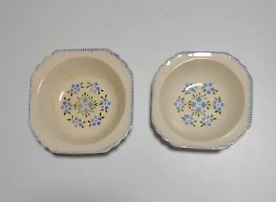 Buy Two PC. Vintage Limorges China Co. Glazed Ripple Edge Floral Bowls • 14£