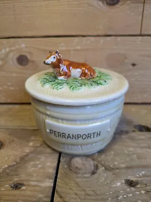 Buy Perranporth Bowl With Cow Lid Royal Winton Grimwades Vintage China Souvenir  • 12£