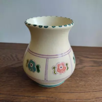 Buy Honiton Pottery Devon Studio Vase Flowers Design Approx 10cm Tall Ceramic • 8.50£