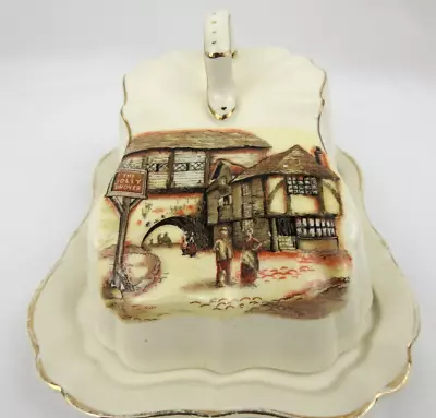 Buy Vintage Sandland Ware Butter Dish Jolly Drover Coach House 1950's • 12.99£