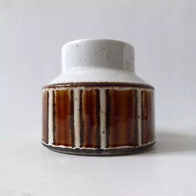 Buy Midwinter Stonehenge Earth Sugar Bowl Brown Stripes. 1970s Retro Ceramic Pottery • 11£