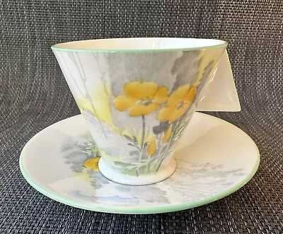 Buy Shelley Art Deco  Vogue Bone China Flowers Pattern Coffee Cup  & Saucer • 229£