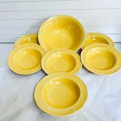 Buy Vintage Royal Art Pottery Dessert Bowl Dish Set Yellow. 1930s 1940s • 18£