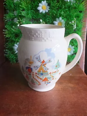 Buy Vintage China Beswick Jug Cream Colour Decorated With Windmill & Trees • 7.99£