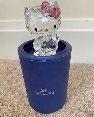 Buy Rare Swarovski Crystal Hello Kitty Figurine - Pink Bow 1096877 • 150£