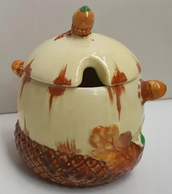 Buy Burgess & Leigh Burleigh Ware Acorn Figural Lidded Pot C1940-60s Jam Sugar Honey • 39.70£