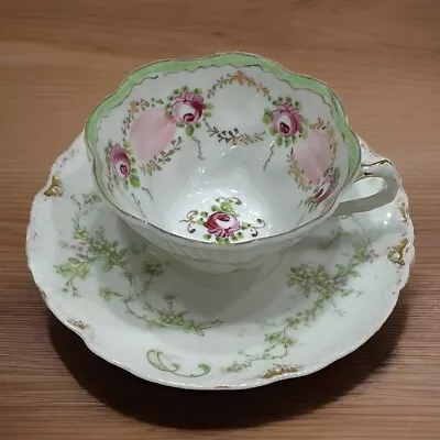Buy Teacup Saucer Theodore Haviland China Limoges France Patent Applied Granny Core • 46.59£