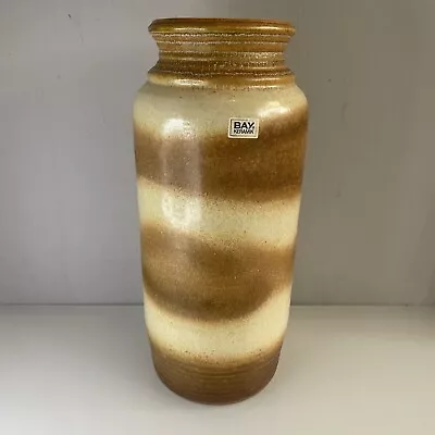 Buy Vintage West German Bay Large Floor Vase 630-40 Retro Keramik Brown Beige Home • 39.99£