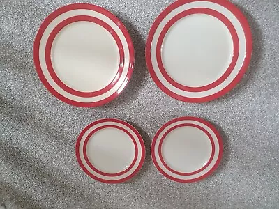 Buy Cornishware Red Side Plates Breakfast Plates • 35£