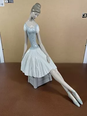 Buy NAO By LLADRO - RARE LARGE SEATED BALLERINA - 13.5  TALL • 368.11£