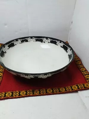 Buy Large Shelly Bowl England Black And White Fruits • 14.99£