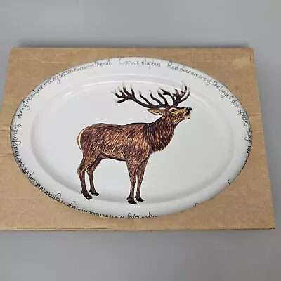Buy Richard Bramble Roaring Stag 39cm Oval Plate Platter Serving Boxed Jersey • 49.99£