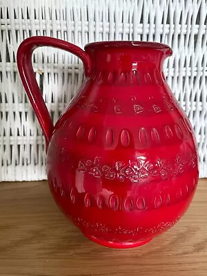 Buy RETRO VINTAGE RED RIMINI CERAMICHE POTTERY MINERVA 21cm JUG ITALY BITOSSI VGc • 42.99£