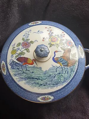 Buy Newport Pottery Yang Tse Casserole Dish With Lid Bird Design • 9.99£