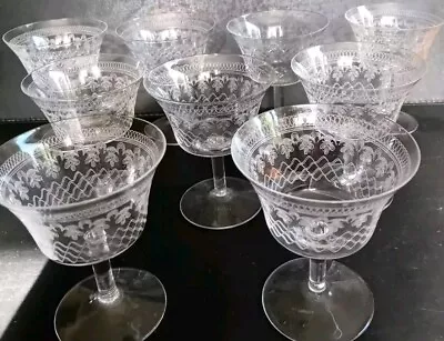 Buy 9 X EDWARDIAN PALL MALL LADY HAMILTON CHAMPAGNE/ COUPES GLASSES • 40£